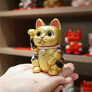 [BECKONING (LUCKY) CAT] MANEKI NEKO, FENG SHUI (GOLD) FORTUNE | EDO ART DOLLS | KAKINUMA DOLLS