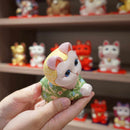 [BECKONING (LUCKY) CAT] MANEKI NEKO, WISH TO THE STAR (CREPE MULTICOLOR) | EDO ART DOLLS | KAKINUMA DOLLS