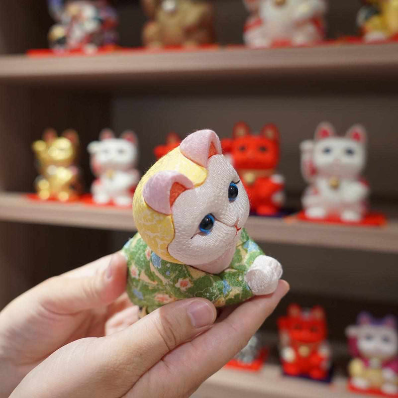 [Beckoning （Lucky） Cat] Maneki Neko，願為之星辰（Crepe Mulicolor） | 江戶藝術娃娃