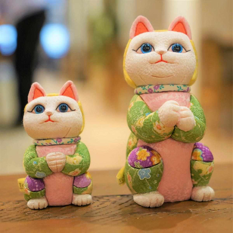 [Beckoning （Lucky） Cat] Maneki Neko，願為之星辰（Crepe Mulicolor） | 江戶藝術娃娃