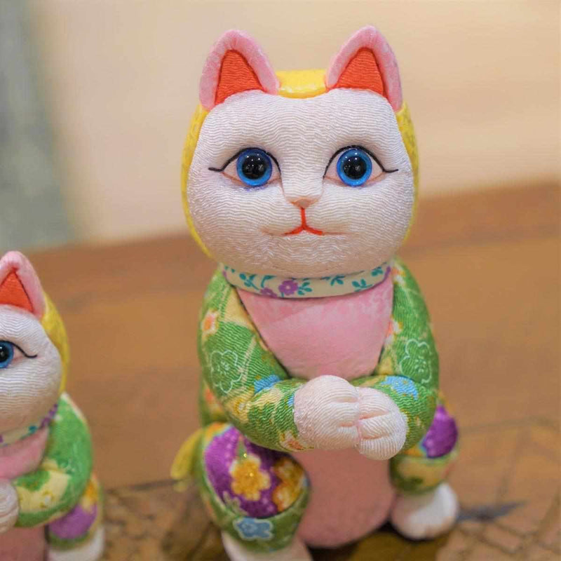 [Beckoning （Lucky） Cat] Maneki Neko，願為之星辰（Crepe Mulicolor） | 江戶藝術娃娃