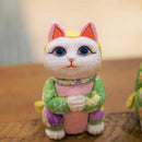 [BECKONING (LUCKY) CAT] MANEKI NEKO, WISH TO THE STAR (CREPE MULTICOLOR) | EDO ART DOLLS | KAKINUMA DOLLS