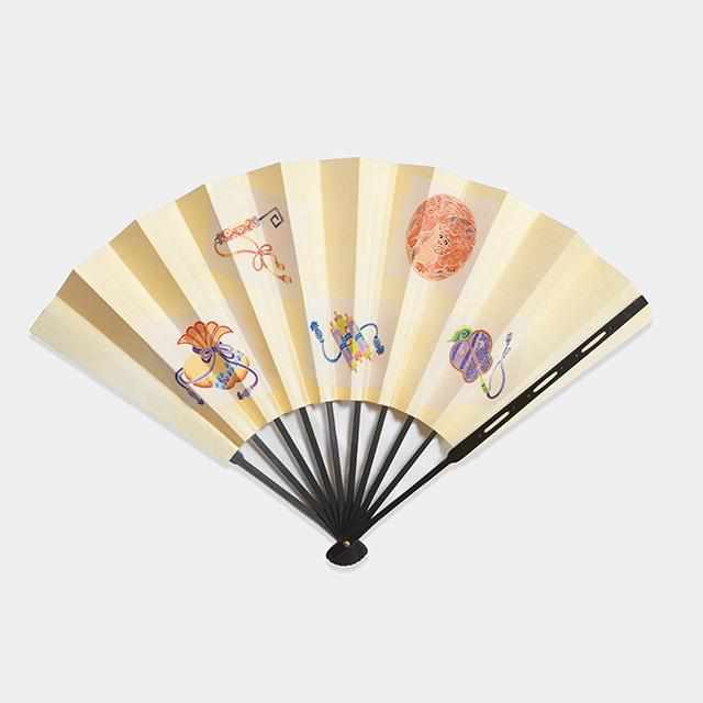 [HAND FAN] DECORATIVE FAN ITOME YUZEN SET CORNER | UNKINDO FUKATSU HAND FAN | EDO FOLDING FANS