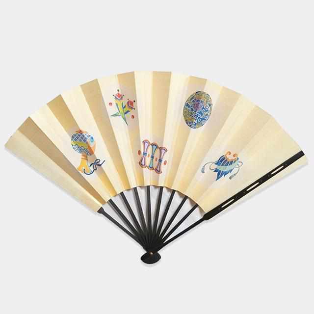 [HAND FAN] DECORATIVE FAN ITOME YUZEN SET MARU | UNKINDO FUKATSU HAND FAN | EDO FOLDING FANS