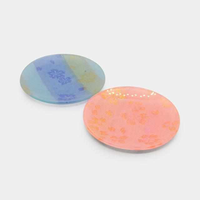 [大盤（拼盤）]盤（櫻花）粉藍6件套|西津紡織品