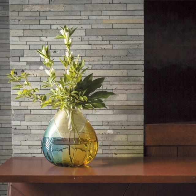 【津輕玻璃】北洋硝子 (ADERIA) 金彩秋風 花瓶 (大)