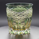 [ROCKS GLASS] WHISKEY GLASS KASANEIROME GYOKO (MORNING LIGHT) | EDO KIRIKO | KAGAMI CRYSTAL