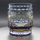 [ROCKS GLASS] WHISKEY GLASS KASANEIROME TAMAMAI (JUGGLING BALLS) | EDO KIRIKO | KAGAMI CRYSTAL