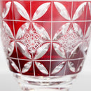 [SAKE GLASS] GUINOMI KIKU SHIPPO (RED) | KIRIKO
