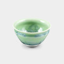 [SAKE CUP] FLOWER CRYSTAL (GREEN) GUINOMI | TOUAN | KYOTO-KIYOMIZU WARES