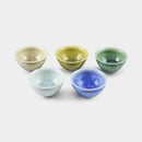 [SAKE CUP] FLOWER CRYSTAL GUINOMI (5-PIECE SET) | TOUAN | KYOTO-KIYOMIZU WARES