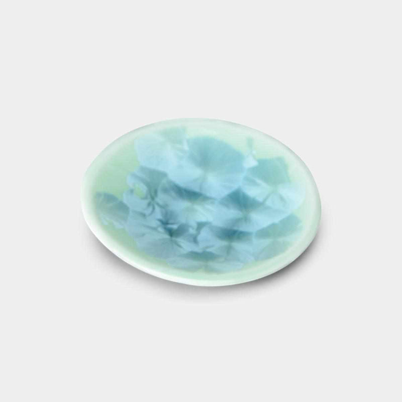 [SMALL DISH (PLATE)] FLOWER CRYSTAL (GREEN) SMALL PLATE | TOUAN | KYOTO-KIYOMIZU WARES