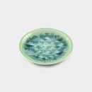 [SMALL DISH (PLATE)] FLOWER CRYSTAL (GREEN) DISH | TOUAN | KYOTO-KIYOMIZU WARES
