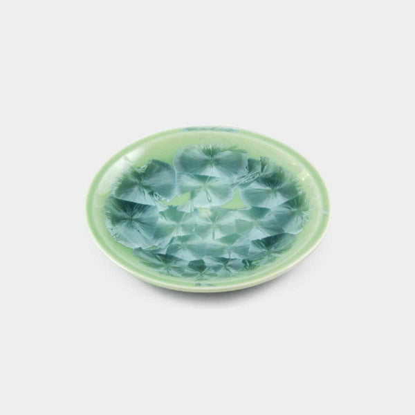 【小菜（盤）】花晶（綠）盤|京都清水器