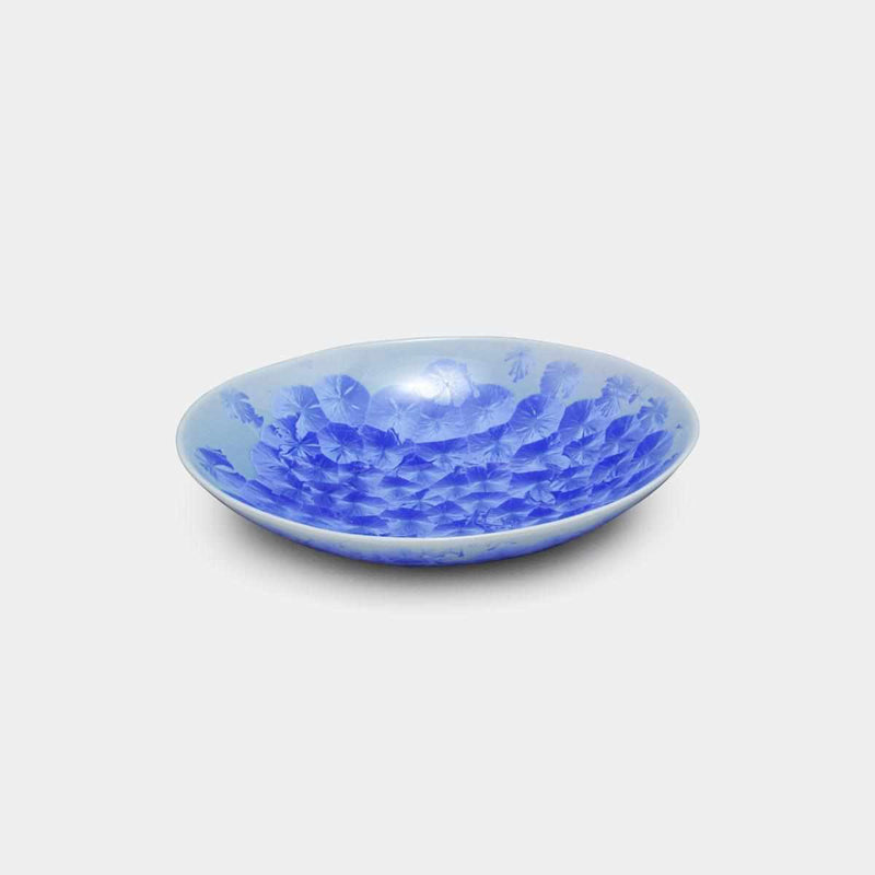 [BOWL] FLOWER CRYSTAL (BLUE) OVAL BOWL | TOUAN | KYOTO-KIYOMIZU WARES