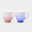 [MUG (CUP)] FLOWER CRYSTAL (WHITE BACKGROUND BLUE RED) MUG (2-PIECE SET) | TOUAN | KYOTO-KIYOMIZU WARES