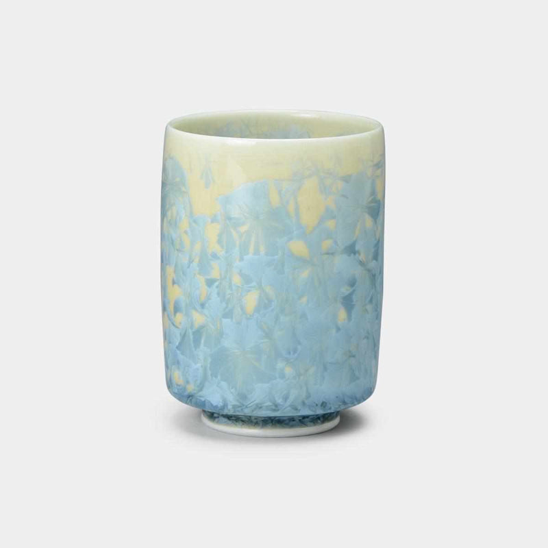 [JAPANESE TEA CUP] FLOWER CRYSTAL (HANADA) YUNOMI | TOUAN | KYOTO-KIYOMIZU WARES