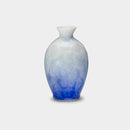 [SAKE BOTTLE] FLOWER CRYSTAL (WHITE BACKGROUND RED BLUE) SAKE SET (3-PIECE SET) | TOUAN | KYOTO-KIYOMIZU WARES