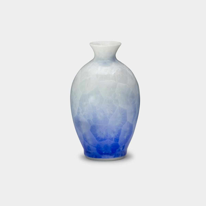 [SAKE BOTTLE] FLOWER CRYSTAL (BLUE ON A WHITE BACKGROUND) | TOUAN | KYOTO-KIYOMIZU WARES