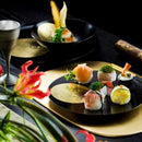 [LARGE PLATE (PLATTER)] OBOROTSUKI PLATE 240 (LACQUER) | HAKUICHI | KANAZAWA GOLD LEAF