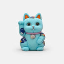 [BECKONING (LUCKY) CAT] MANEKI NEKO, FENG SHUI (BLUE) SELF-CONTROL PATIENCE | EDO ART DOLLS | KAKINUMA DOLLS