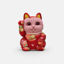 [BECKONING (LUCKY) CAT] MANEKI NEKO, YUZEN RED (S) | EDO ART DOLLS | KAKINUMA DOLLS