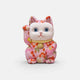 [Beconing（Lucky）Cat] Maneki Neko，Yuzen Peach（S）|江戶藝術娃娃| kakinuma娃娃