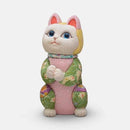 [BECKONING (LUCKY) CAT] MANEKI NEKO, WISH TO THE STAR (CREPE MULTICOLOR) | EDO ART DOLLS | KAKINUMA DOLLS