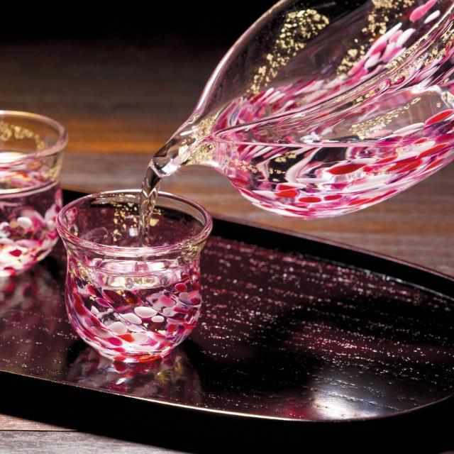 [SAKE BOTTLE] FLOWER RAFT FLOWER RAFT SAKE SET | TSUGARU VIDRO| ADERIA