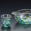 [SAKE BOTTLE] FLOWER DEPRESSION HYDRANGEA SAKE SET | TSUGARU VIDRO| ADERIA