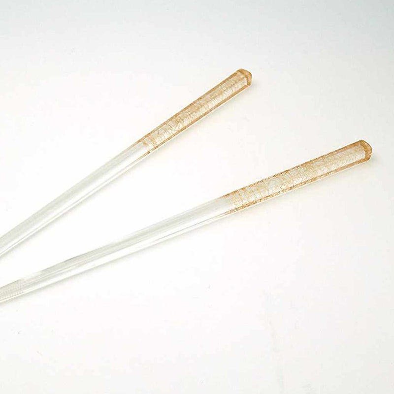 [CHOPSTICKS] CHOPSTICKS / CHOPSTICK REST SET CLEAR (GOLD THREAD) | HAKUICHI | KANAZAWA GOLD LEAF