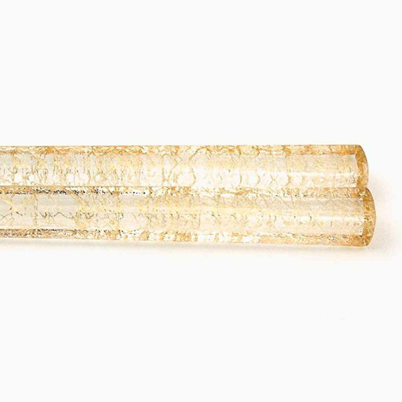 [CHOPSTICKS] CHOPSTICKS / CHOPSTICK REST SET CLEAR (GOLD THREAD) | HAKUICHI | KANAZAWA GOLD LEAF