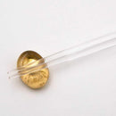 [CHOPSTICKS] CHOPSTICKS / CHOPSTICK REST SET CLEAR PENETRATION (GOLD) | HAKUICHI | KANAZAWA GOLD LEAF