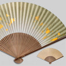 [HAND FAN] FOLDING FAN CHIRASHIMI KINPU KINPU (UNISEX) | HAKUICHI | KANAZAWA GOLD LEAF