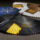 [HAND FAN] FOLDING FAN CHIRASHIMI KINPU KINPU (UNISEX) | HAKUICHI | KANAZAWA GOLD LEAF