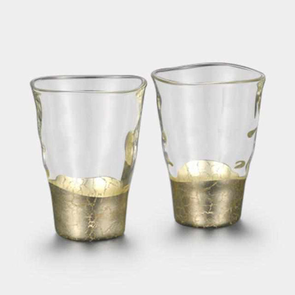 [MUG (CUP)] PENETRATION BITE GLASS CHAMPAGNE GOLD (2 PIECES) | HAKUICHI | KANAZAWA GOLD LEAF