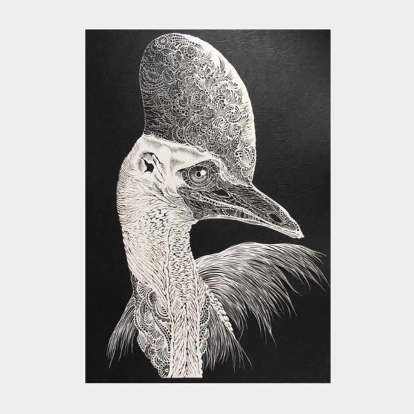 [WALL DECOR (WALL ART)] KIRIKEN BIRD QUEEN (CASSOWARY) | MASAYO FUKUDA | CUTOUT