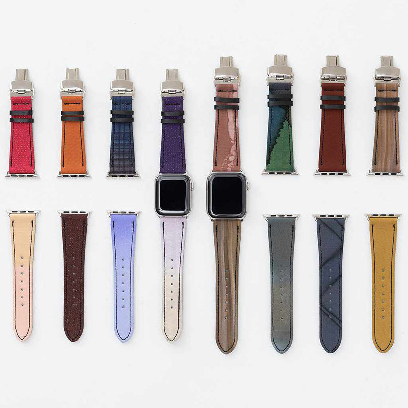 [Apple Watch Band] Apple Watch 44（42）mm的變色龍樂隊（底部6點側）e |京都yuzen染色