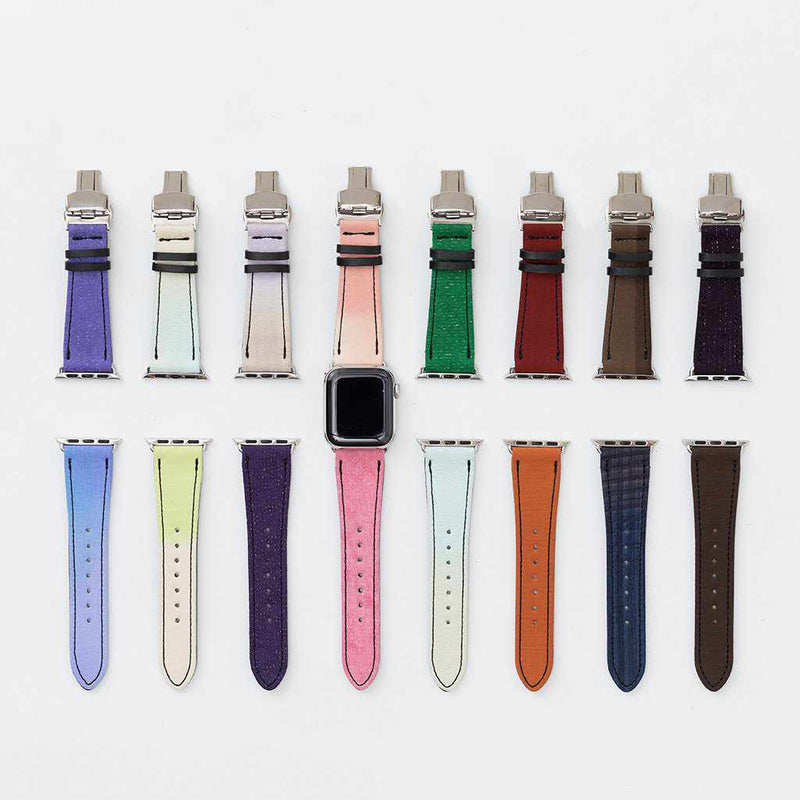 [Apple Watch Band] Apple Watch 44（42）mm的變色龍樂隊（底部6點側）e |京都yuzen染色