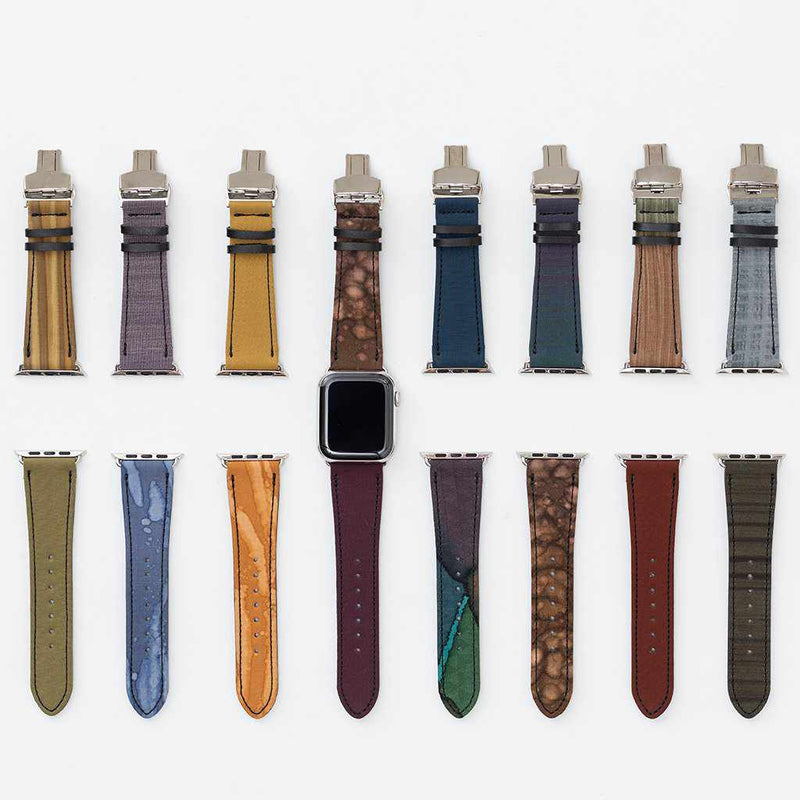 [Apple Watch Band]蘋果手錶的變色龍樂隊40（38）mm（底部6點側）b |京都yuzen染色