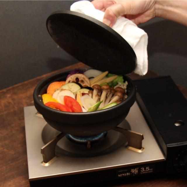 [COOKER (POT)] CHARCOAL POT (SMALL) EASY (DIRECT FIRE & IH) | HOMUSUBI | CARBON PROCESSING