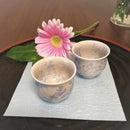 [SAKE BOTTLE] FLOWER CRYSTAL (GINFUJI) TOKKURI AND OCHOKO (3-PIECE SET) | KYOTO-KIYOMIZU WARES