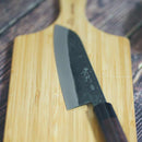 [KITCHEN (CHEF) KNIFE] FORGED KUROBUCHI SANTOKU KNIFE (AOGAMI SUPER STEEL) 170MM | ECHIZEN FORGED BLADES| IWAI CUTLERY
