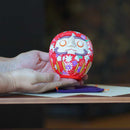 [DARUMA (DOLL)] EDO DARUMA (LARGE) YUZEN RED AND WHITE | EDO ART DOLLS | KAKINUMA DOLLS