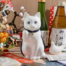 [BECKONING (LUCKY) CAT] MANEKINEKO BANK FIRST MODEL WHITE (M) | KATA KOTO | HIZEN YOSHIDA WARES