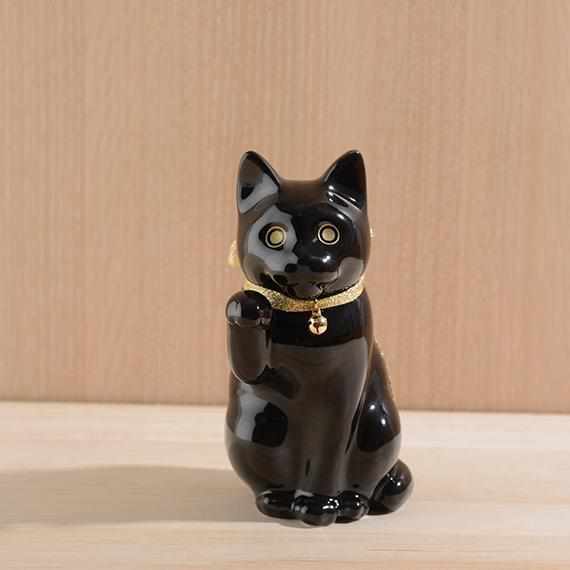 [BECKONING (LUCKY) CAT] MANEKINEKO BANK FIRST MODEL BLACK (M) | KATA KOTO | HIZEN YOSHIDA WARES