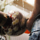 [VASE] WIRELESS CLOISONNE UNIVERSE 4.5 TAMAGATA SORA (NAVY BLUE) SINGLE-WHEEL INSERTION | OWARI CLOISONNE