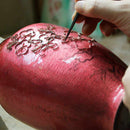 [OBIDOME (SASH CLIP)] SWALLOWTAIL BUTTERFLY RED SEE-THROUGH | OWARI CLOISONNE