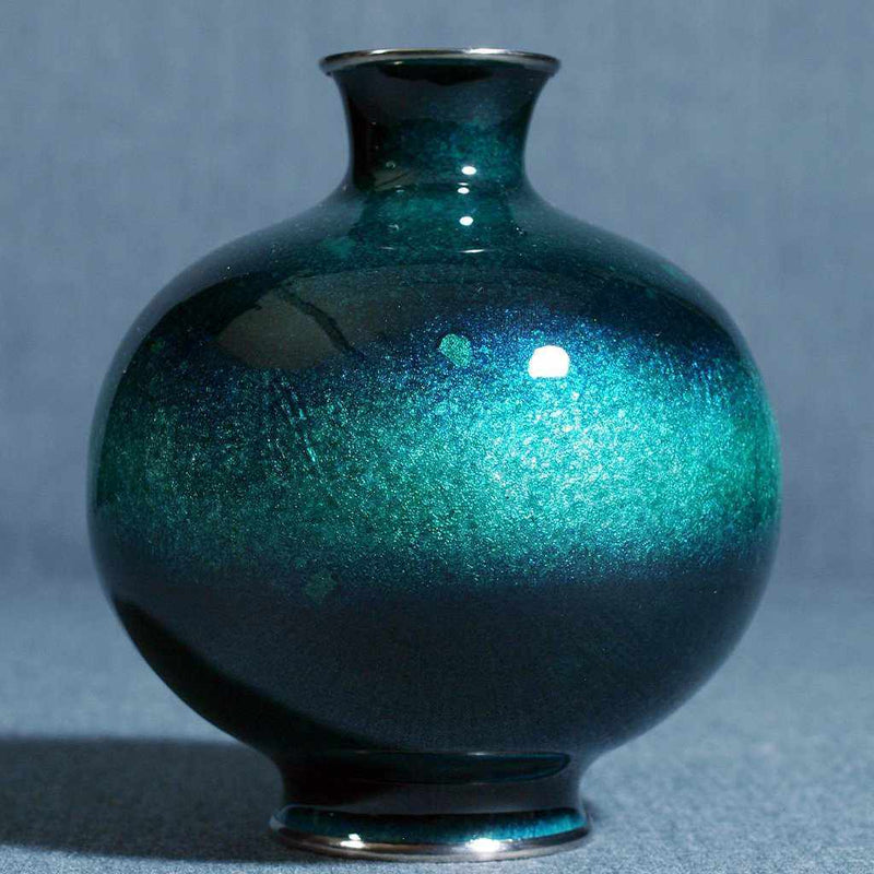 [VASE] WIRELESS CLOISONNE UNIVERSE 4.5 BALL-SHAPED WATER (GREEN) SINGLE-WHEELED | OWARI CLOISONNE