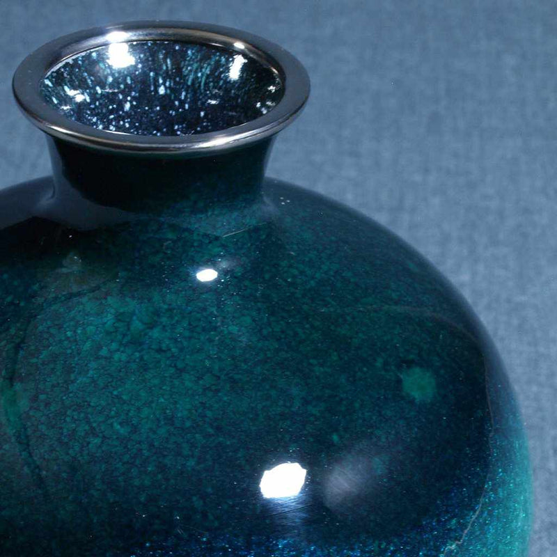 [VASE] WIRELESS CLOISONNE UNIVERSE 4.5 BALL-SHAPED WATER (GREEN) SINGLE-WHEELED | OWARI CLOISONNE